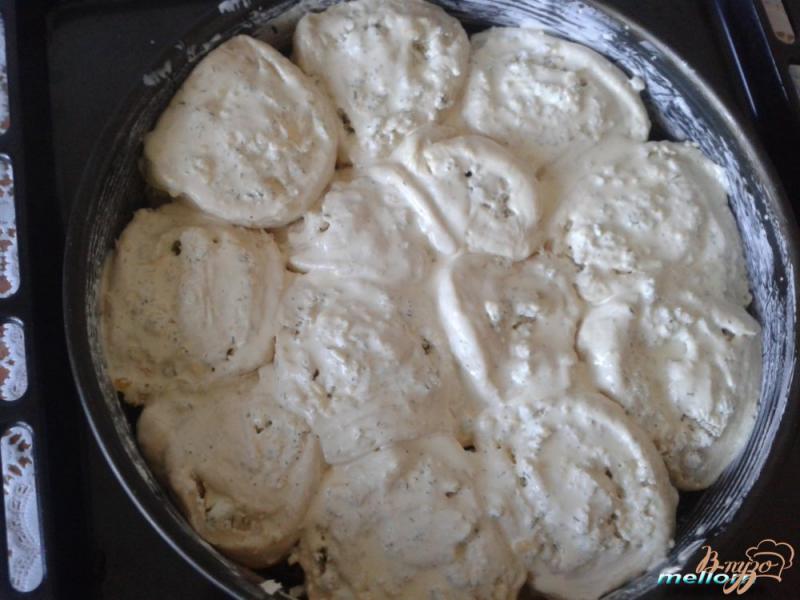 Фото приготовление рецепта: Картофельные булочки с творогом и сыром шаг №6