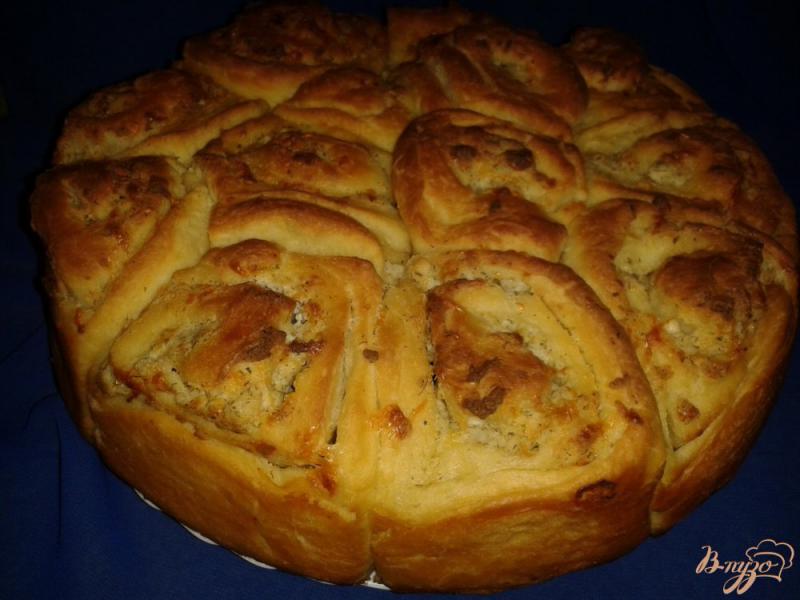 Фото приготовление рецепта: Картофельные булочки с творогом и сыром шаг №7