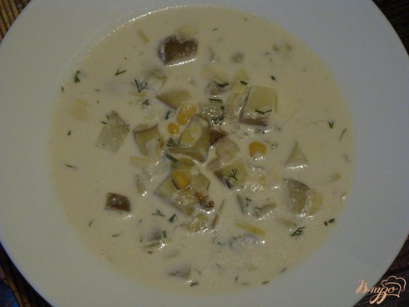 Фото приготовление рецепта: Картофельный суп с кукурузой шаг №6