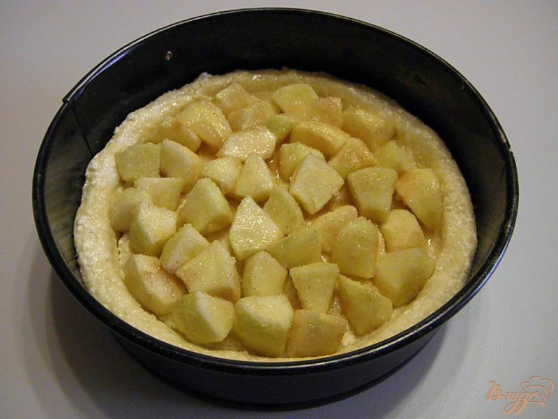 Фото приготовление рецепта: Пирог творожно-яблочный шаг №4