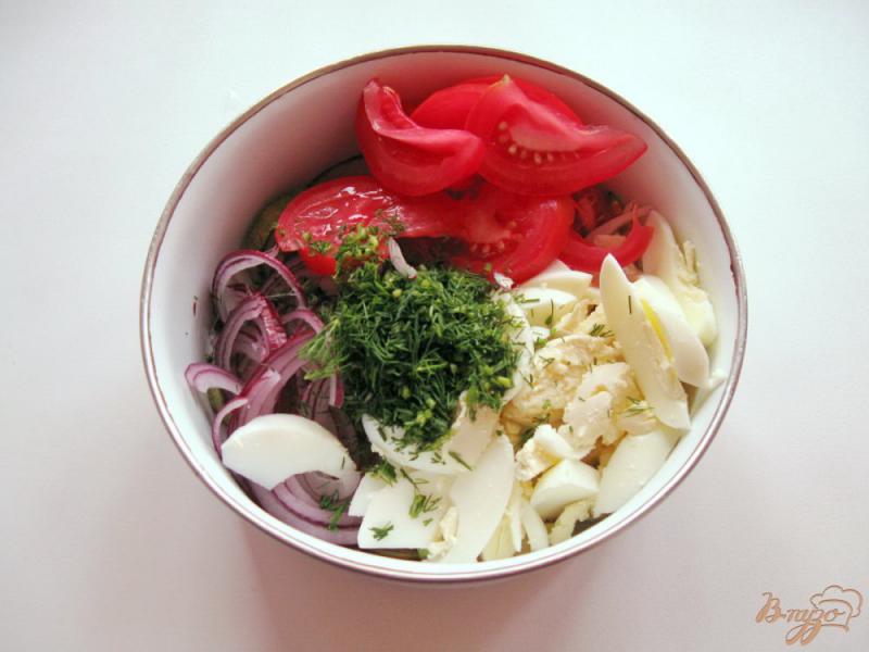 Фото приготовление рецепта: Салат из жареных кабачков шаг №6