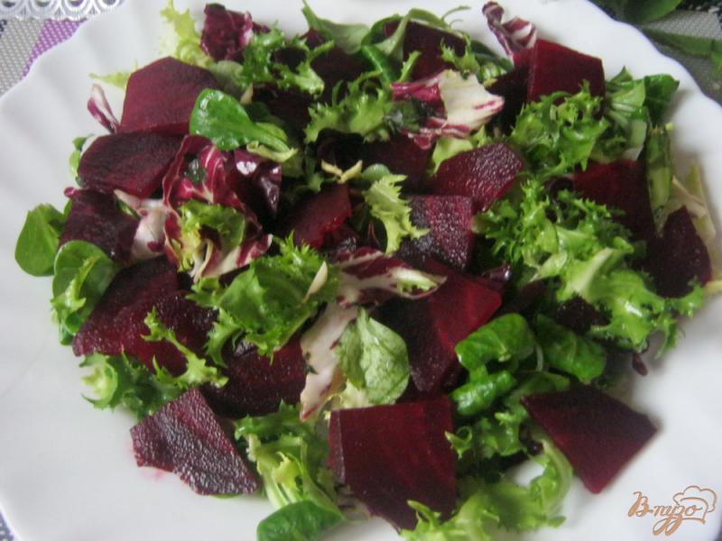 Фото приготовление рецепта: Свекольный салат с мини-моцареллой шаг №1