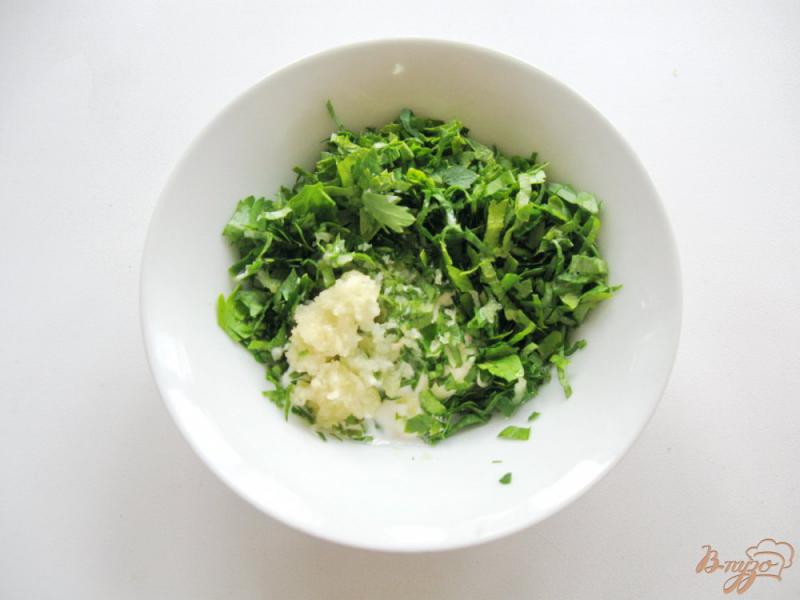 Фото приготовление рецепта: Салат из жареных кабачков и картофеля шаг №8