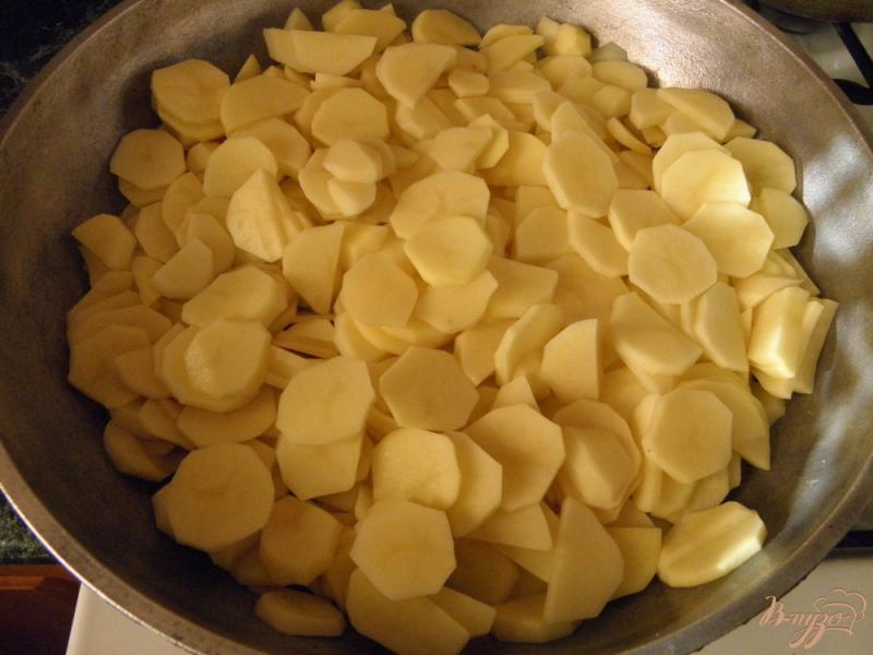 Фото приготовление рецепта: Картофель с шампиньонами шаг №3