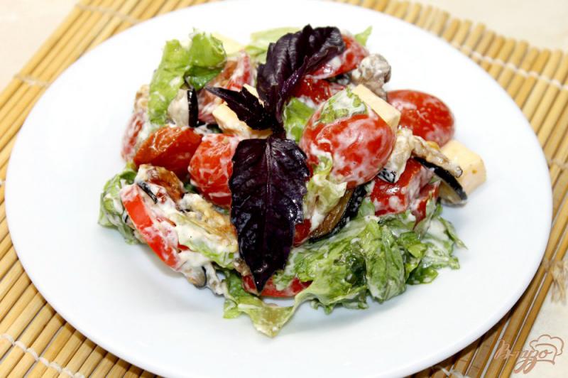 Фото приготовление рецепта: Салат с баклажанами и утиной грудкой шаг №9