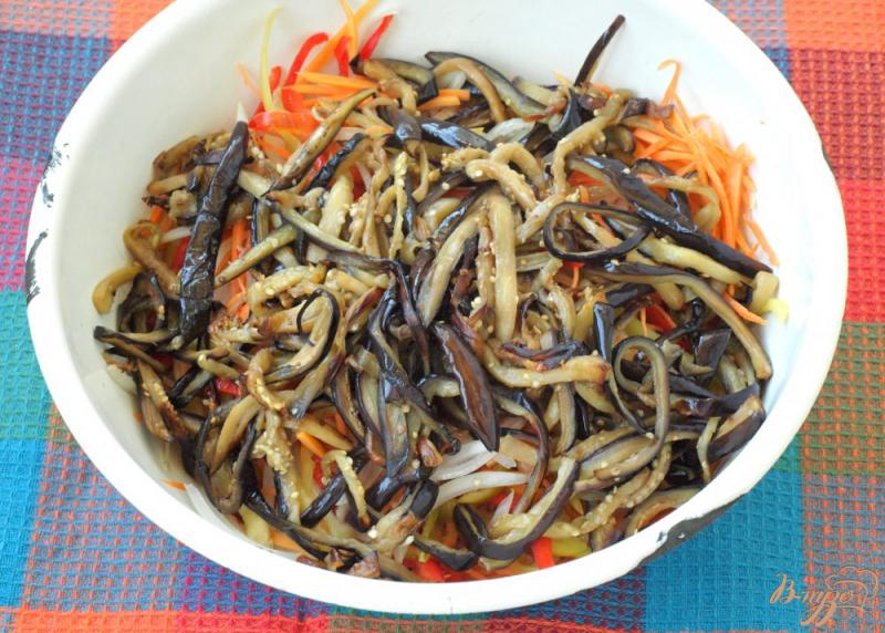 Фото приготовление рецепта: Баклажаны по-корейски на зиму шаг №4