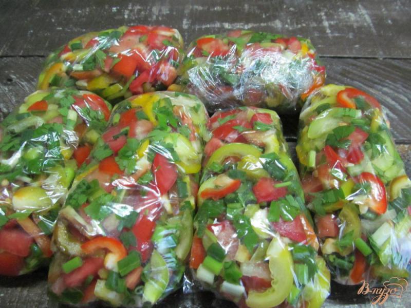 Фото приготовление рецепта: Заморозка овощей для омлета шаг №8
