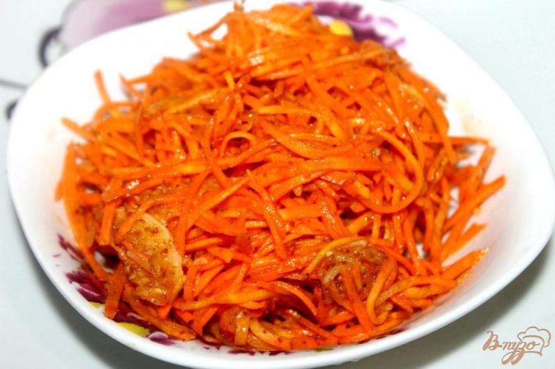 Фото приготовление рецепта: Морковь по - корейски быстрого приготовления шаг №6