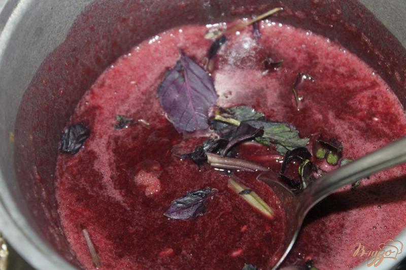 Фото приготовление рецепта: Виноградный соус с добавлением базилика и мяты шаг №5