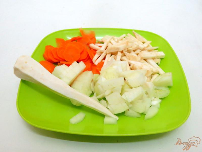 Фото приготовление рецепта: Суп овощной постный шаг №4