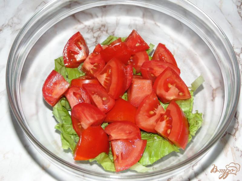 Фото приготовление рецепта: Овощной салат с нутом и баклажаном шаг №3