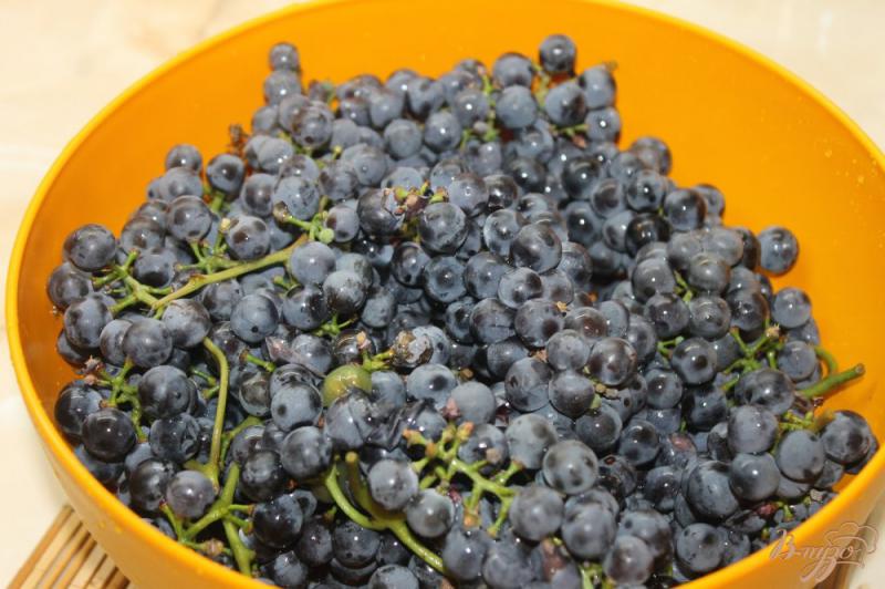 Фото приготовление рецепта: Компот из синего винограда с медом и мятой шаг №1