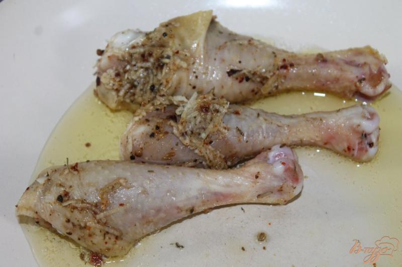 Фото приготовление рецепта: Куриные ножки в медово - горчичном соусе шаг №3