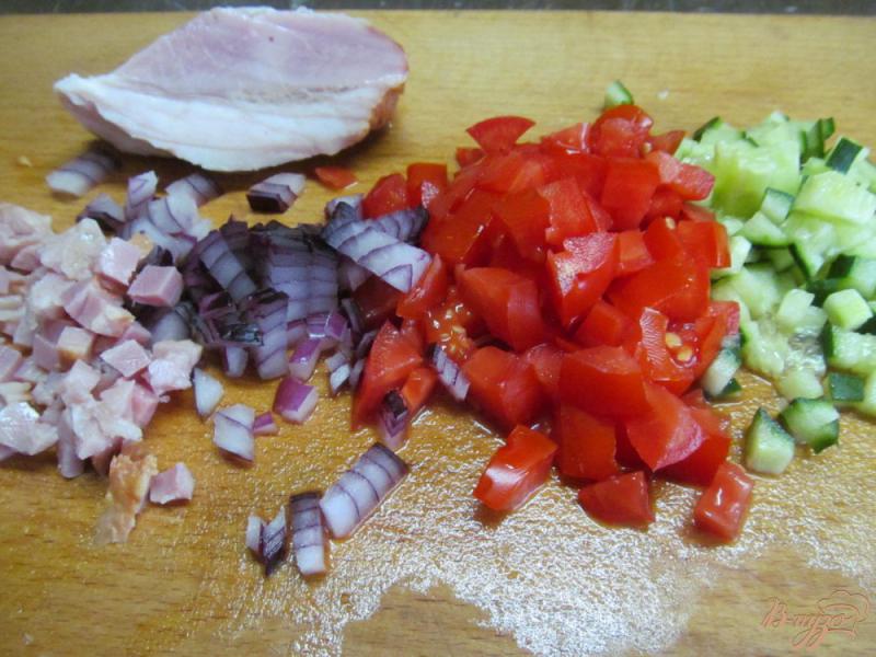 Фото приготовление рецепта: Овощи на баклажане шаг №1