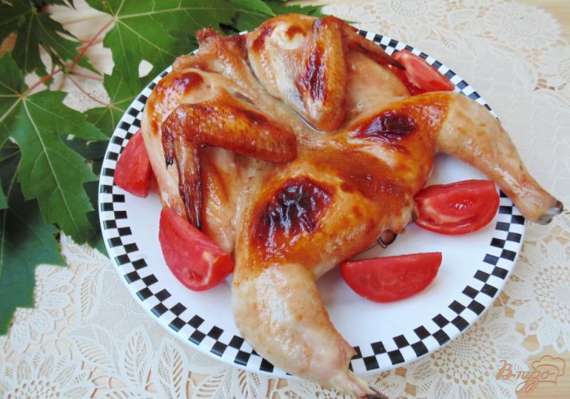 Фото приготовление рецепта: Цыпленок запеченный в соево-медовом маринаде шаг №5