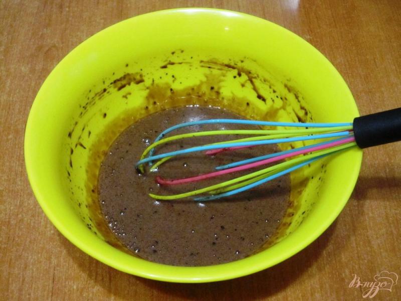 Фото приготовление рецепта: Шоколадно-кофейные блины шаг №4