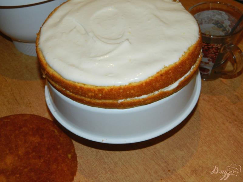 Фото приготовление рецепта: Торт «Белоснежка» шаг №6