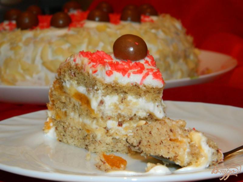 Фото приготовление рецепта: Миндально-манный торт (без  масла и муки) шаг №8