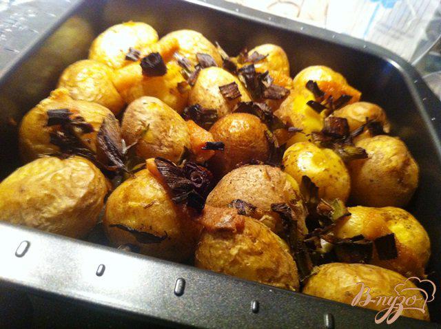 Фото приготовление рецепта: Картофель запеченный с салом шаг №5