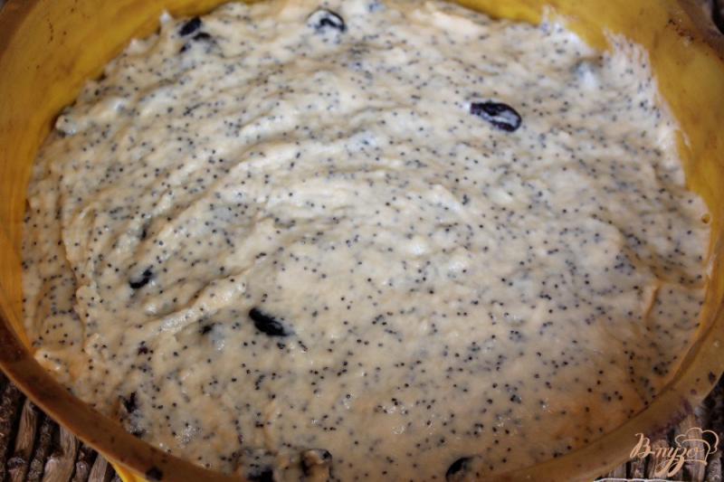 Фото приготовление рецепта: Пирог на сливках с изюмом и маком шаг №5