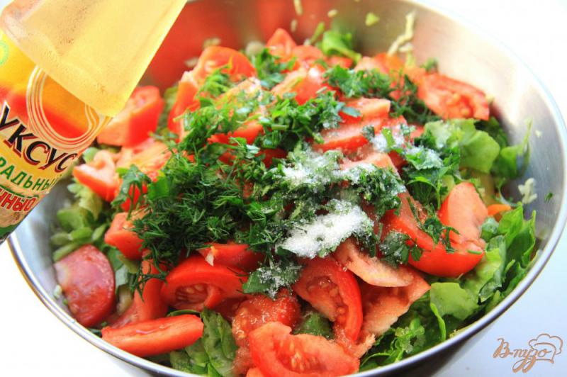 Фото приготовление рецепта: Витаминный салат из свежей капусты шаг №8