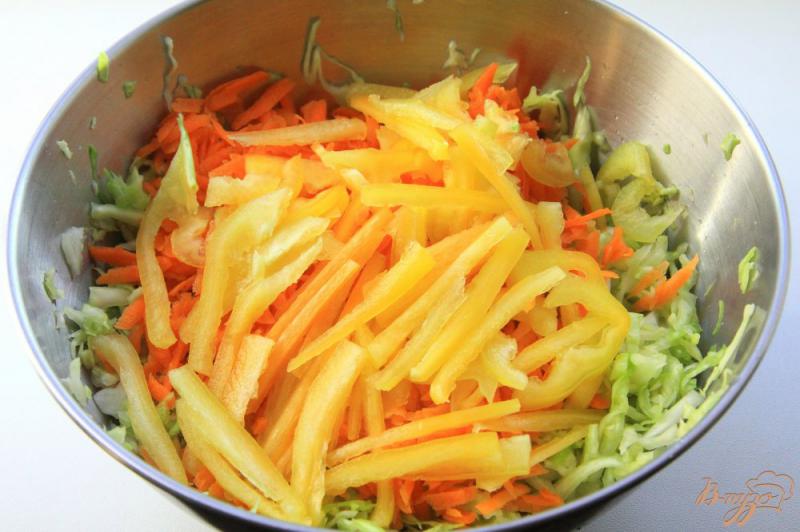 Фото приготовление рецепта: Витаминный салат из свежей капусты шаг №4