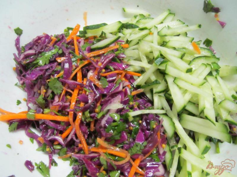 Фото приготовление рецепта: Салат из красной капусты шаг №4