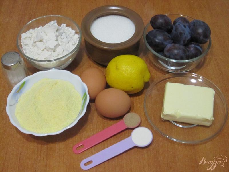 Фото приготовление рецепта: Пирог со сливами шаг №1