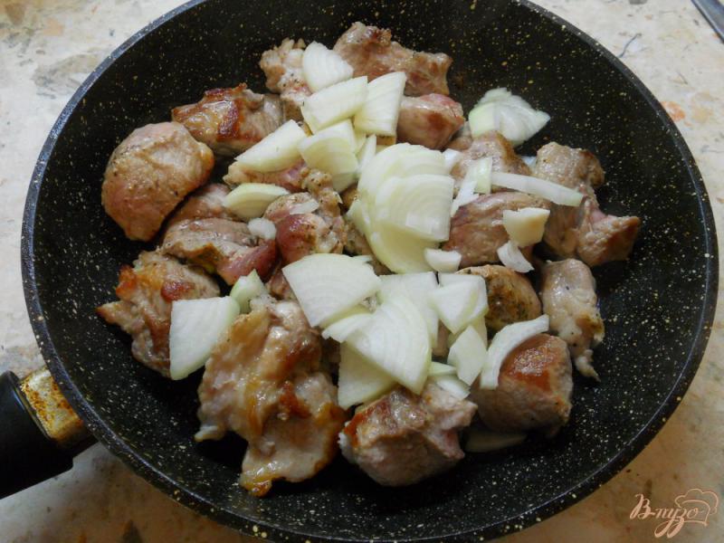 Фото приготовление рецепта: Свинина тушеная в томатно-горчичном соусе шаг №2