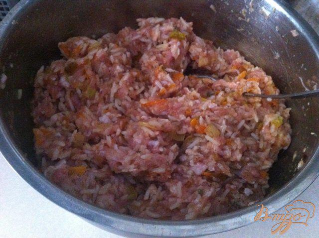 Фото приготовление рецепта: Болгарский перец, фаршированный мясом и рисом шаг №8