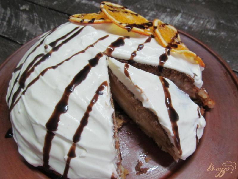 Фото приготовление рецепта: Пирог с яблоком и апельсином шаг №8