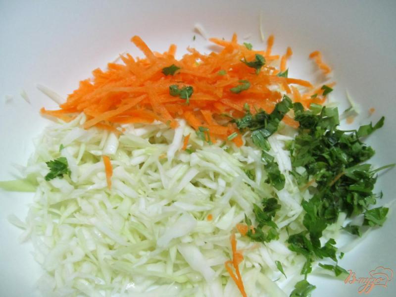 Фото приготовление рецепта: Салат из капусты с мясом шаг №2
