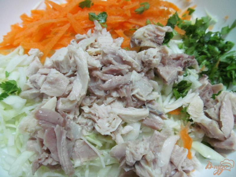 Фото приготовление рецепта: Салат из капусты с мясом шаг №3