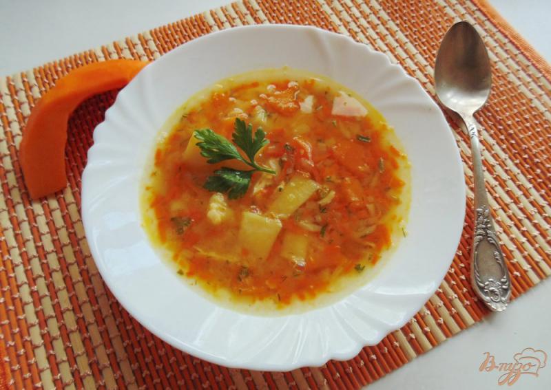 Фото приготовление рецепта: Гороховый суп с тыквой шаг №7
