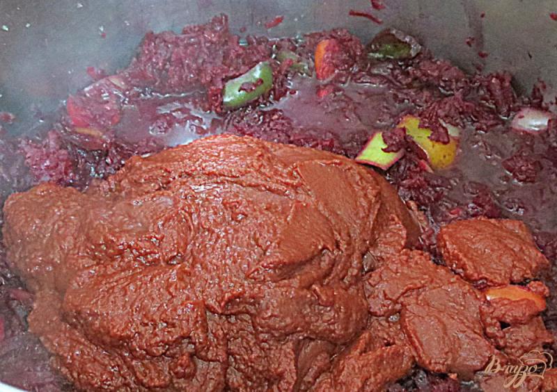 Фото приготовление рецепта: Борщевая заправка с томатом на зиму шаг №6