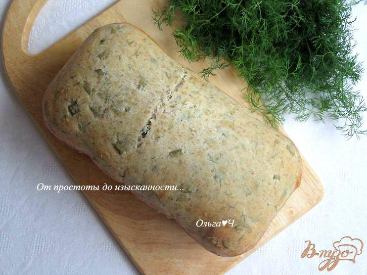 Фото приготовление рецепта: Хлеб с укропом и зеленым луком шаг №5