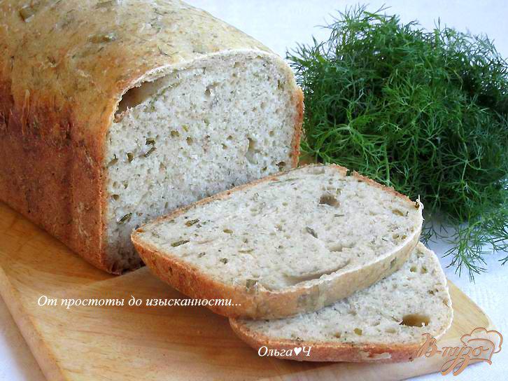 Фото приготовление рецепта: Хлеб с укропом и зеленым луком шаг №6