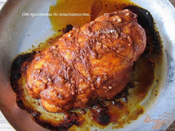 Фото приготовление рецепта: Куриная пастрома с паприкой и мятным сиропом шаг №4
