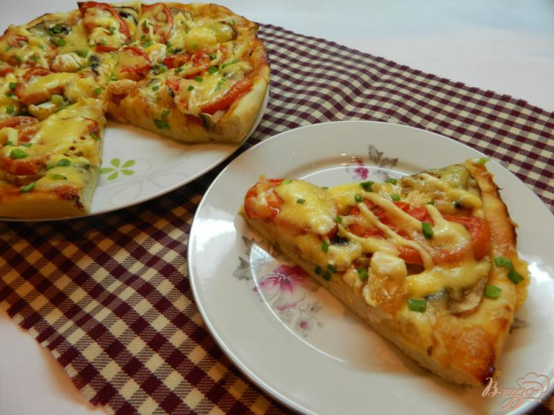 Фото приготовление рецепта: Овощная пицца с грибами шаг №12