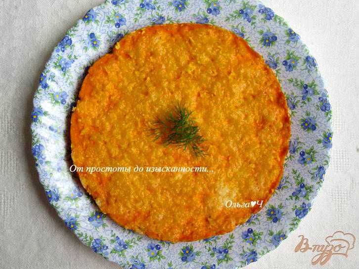 Фото приготовление рецепта: Морковная запеканка с сыром шаг №6