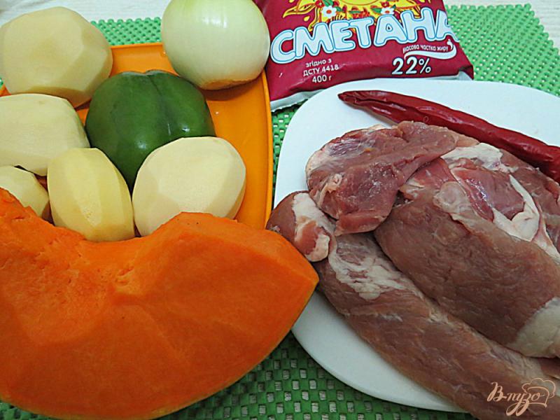 Фото приготовление рецепта: Свинина тушёная с тыквой шаг №1
