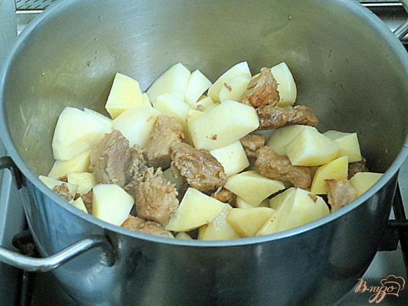Фото приготовление рецепта: Свинина тушёная с тыквой шаг №9