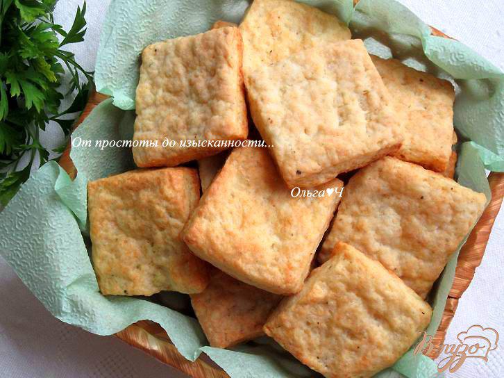 Фото приготовление рецепта: Сырное печенье с перцем шаг №7