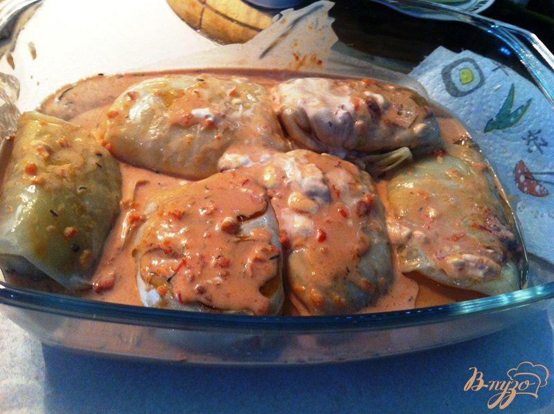Фото приготовление рецепта: Голубцы в томатном соусе шаг №9