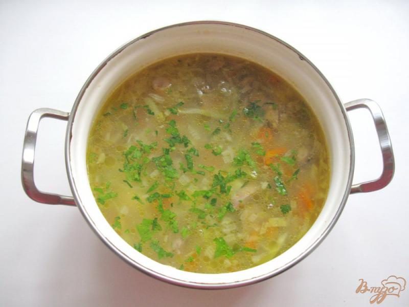 Фото приготовление рецепта: Овощной суп с куриной печенью шаг №7