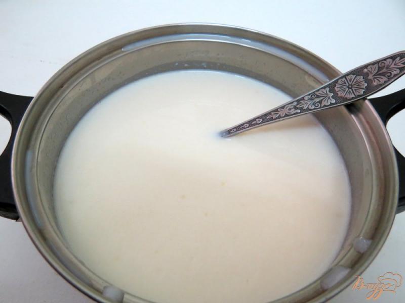 Фото приготовление рецепта: Персиково - молочное желе шаг №3