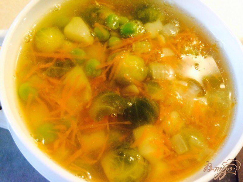 Фото приготовление рецепта: Овощной суп из телятины с вермишелью для деток шаг №8
