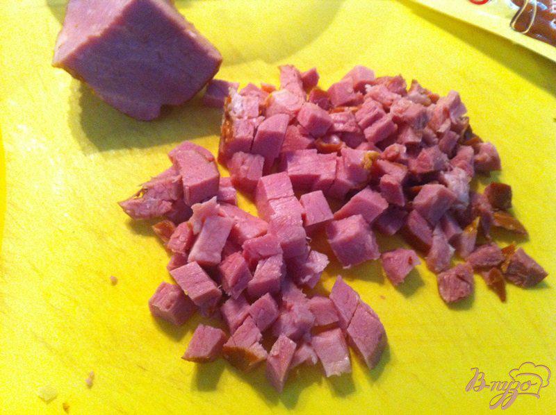 Фото приготовление рецепта: Овощной салат с ветчиной шаг №7