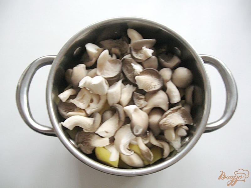 Фото приготовление рецепта: Жаркое с грибами и картофелем шаг №3