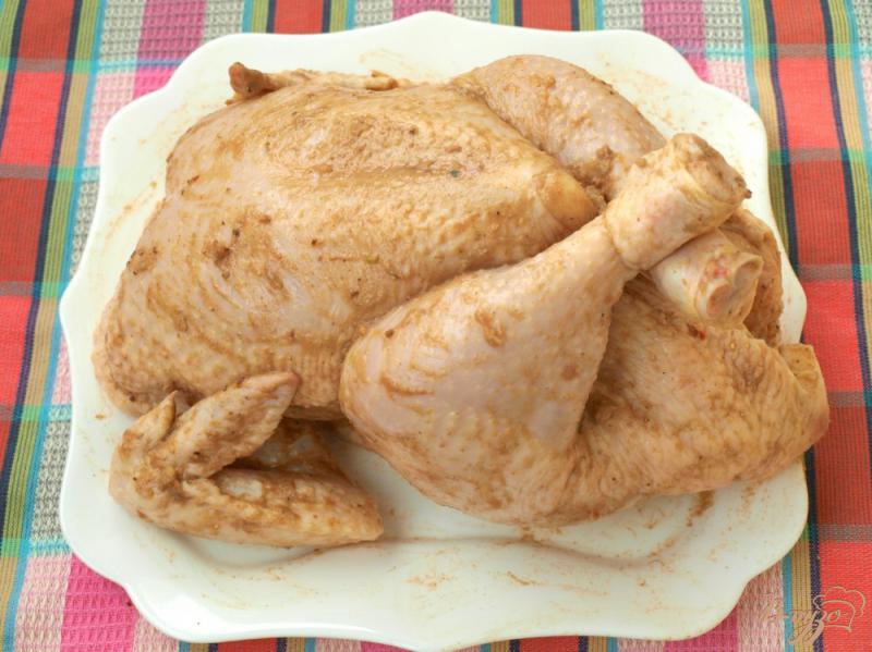 Фото приготовление рецепта: Курица с яблоками в рукаве шаг №3